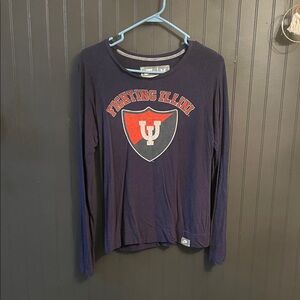 Nike Navy Blue Fighting Illini Long Sleeve Tee